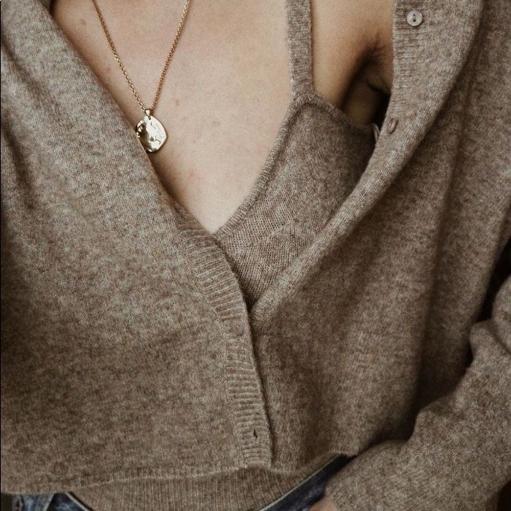 Zara Knit Cardigan & Top Set